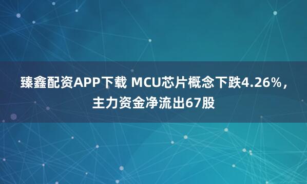 臻鑫配资APP下载 MCU芯片概念下跌4.26%，主力资金净流出67股