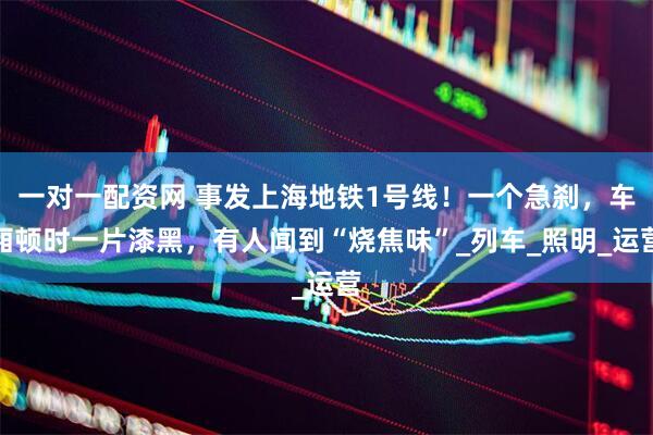一对一配资网 事发上海地铁1号线！一个急刹，车厢顿时一片漆黑，有人闻到“烧焦味”_列车_照明_运营