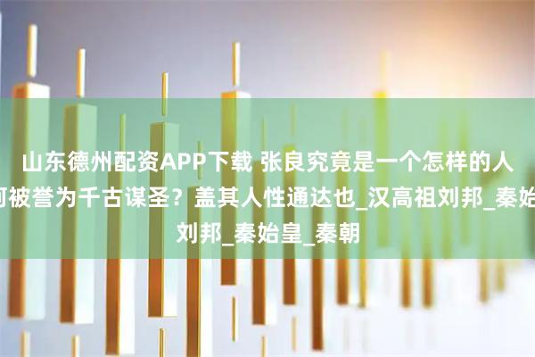 山东德州配资APP下载 张良究竟是一个怎样的人？他为何被誉为千古谋圣？盖其人性通达也_汉高祖刘邦_秦始皇_秦朝
